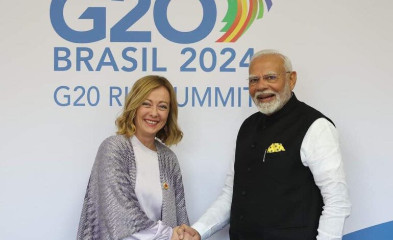 प्रधानमंत्री मेलोनी से पीएम मोदी की हुई मुलाकात,जी-20 शिखर सम्मेलन में भारत का दिख रहा है दबदबा
