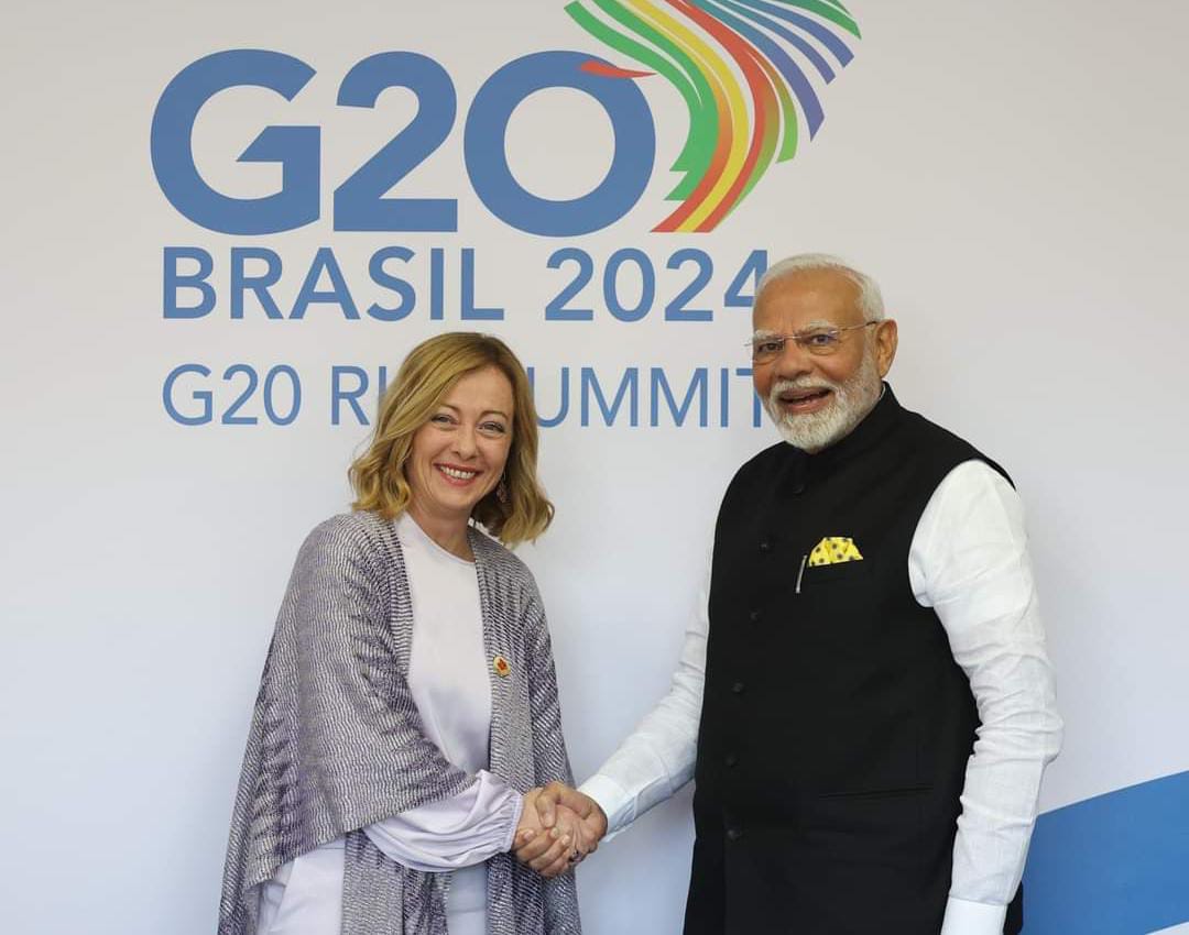 प्रधानमंत्री मेलोनी से पीएम मोदी की हुई मुलाकात,जी-20 शिखर सम्मेलन में भारत का दिख रहा है दबदबा