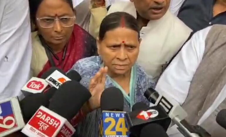 नीतीश कुमार की मानसिक स्थिति गंभीर चिंता का विषय है,राबड़ी देवी ने निशांत को गद्दी सौंपने की दी सलाह