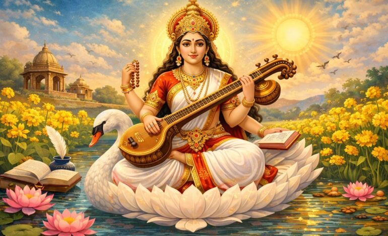 आज मनाई जा रही है सरस्वती पूजा,जानें मंत्र और आरती