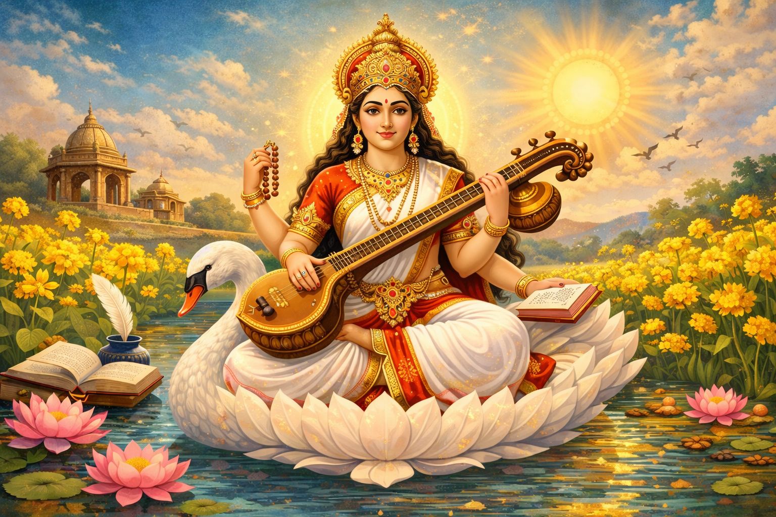 आज मनाई जा रही है सरस्वती पूजा,जानें मंत्र और आरती